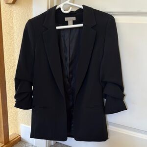 H&M Black Blazer Classic Tailored Suit Jacket